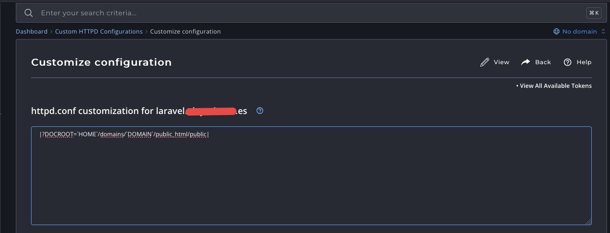 Customize configuration