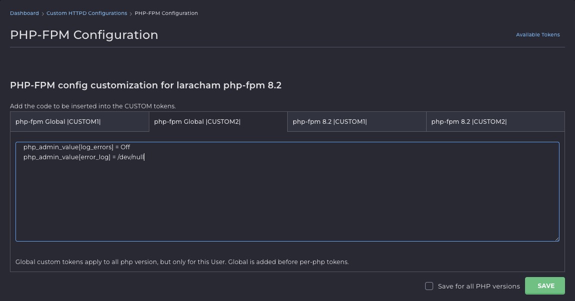 PHP-FPM Configuracion