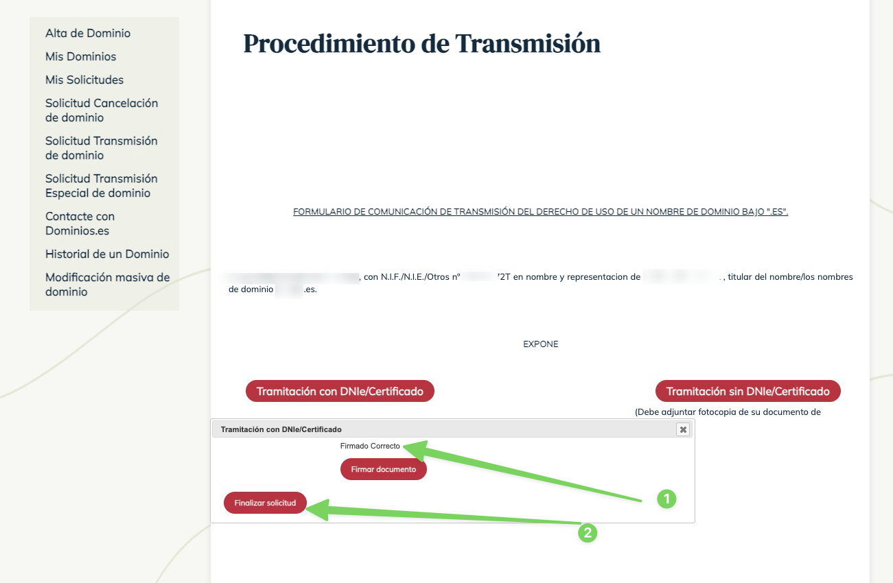 Firma del documento