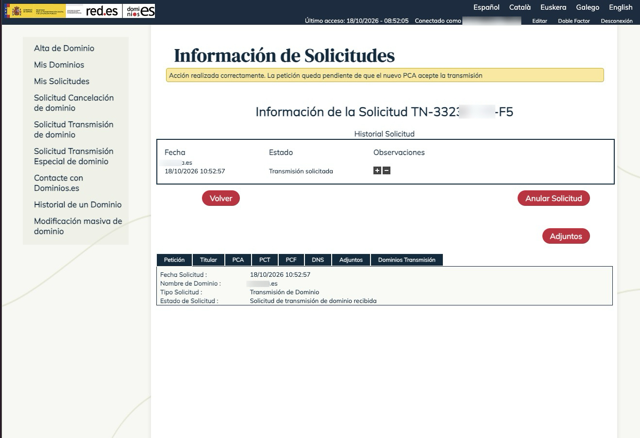 Solicitud creada